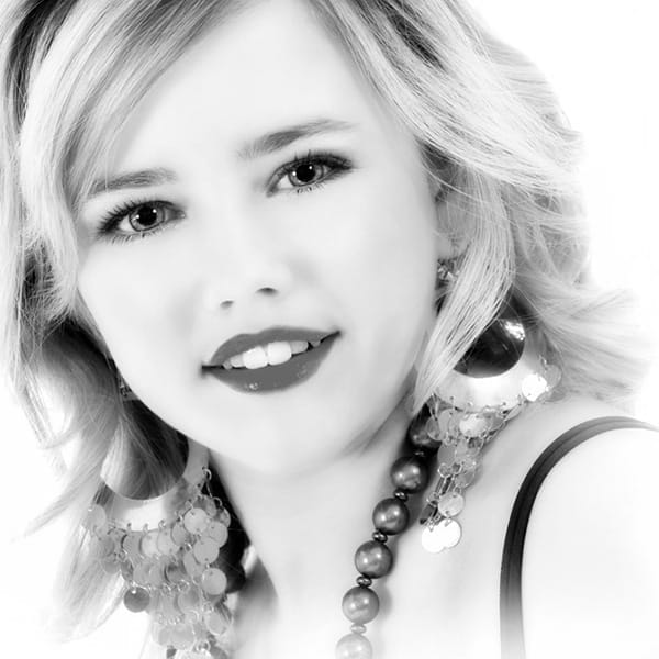 portrait in black and white by portrait photographer in Glasgow, Scotland